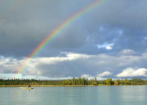 Rainbow over Kenai River, Alaska